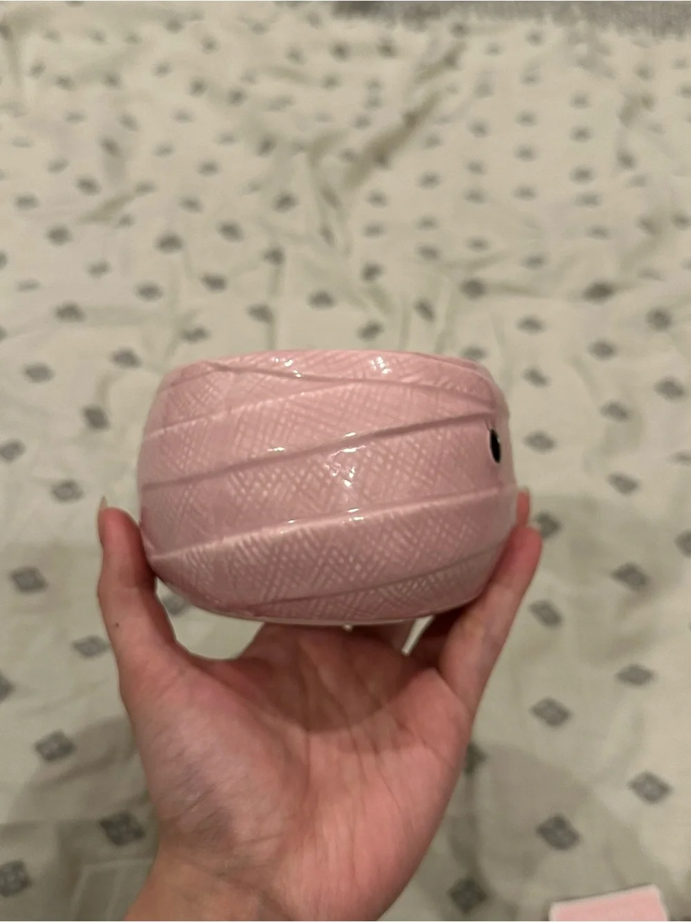 Pink Mummy Halloween Sugar Pot